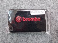 brembo　ブレンボ オイルタンクカバー 80x50mm ブラック／赤ロゴ