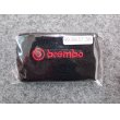 画像1: brembo　ブレンボ オイルタンクカバー 80x50mm ブラック／赤ロゴ (1)